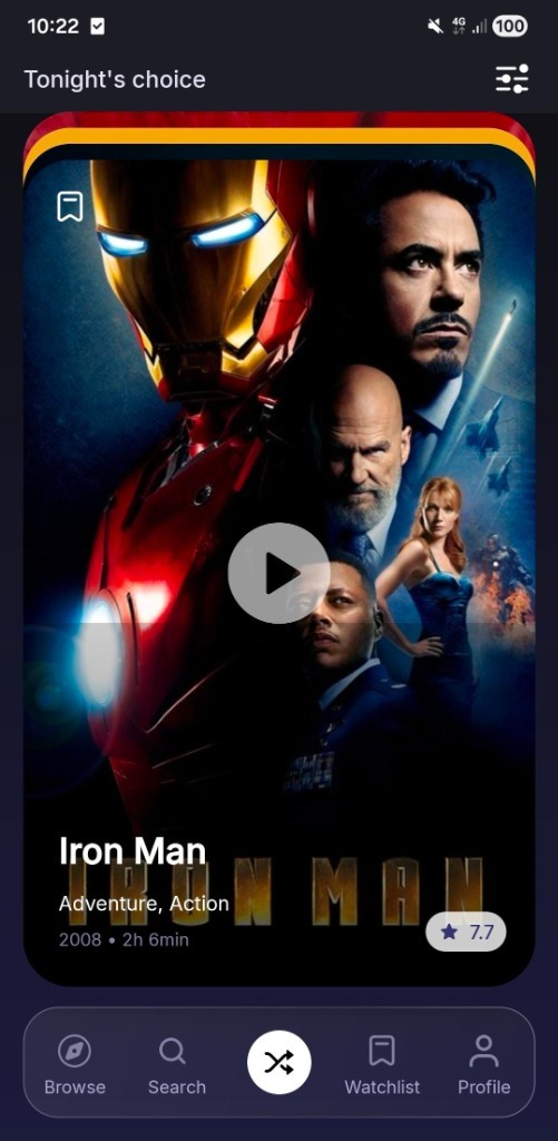 Personalized Movie Swiping on NextToWatch